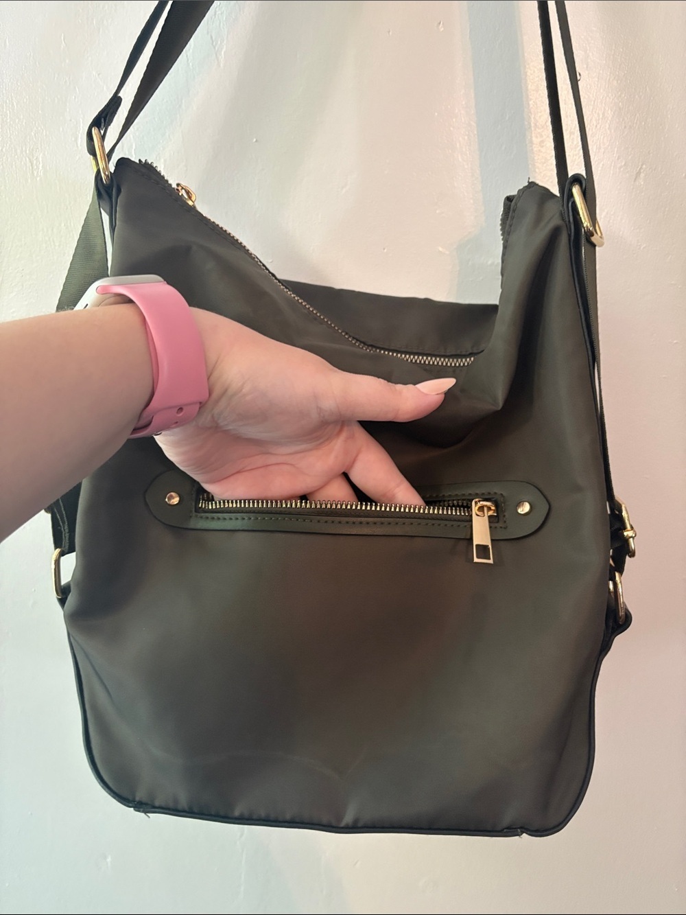 Dark Green Women's Shoulder Bag - Sleek Everyday Tote - Picture 4 of 6